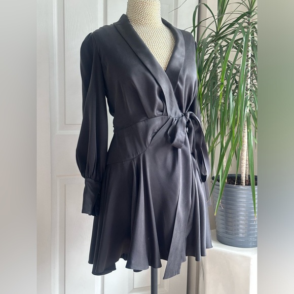 NWOT Zimmermann Long Sleeve Silk Wrap Minidress Size 0 $650 - Picture 9 of 11